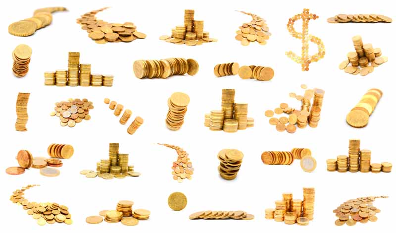 عکس با کیفیت از شکل با سکه ها