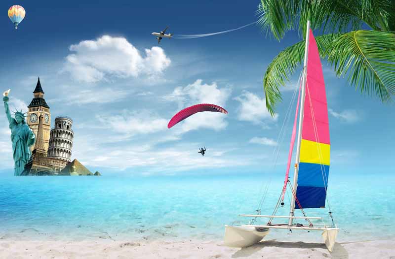دانلود تصویر زیبا از ساحل و قایق تفریحی