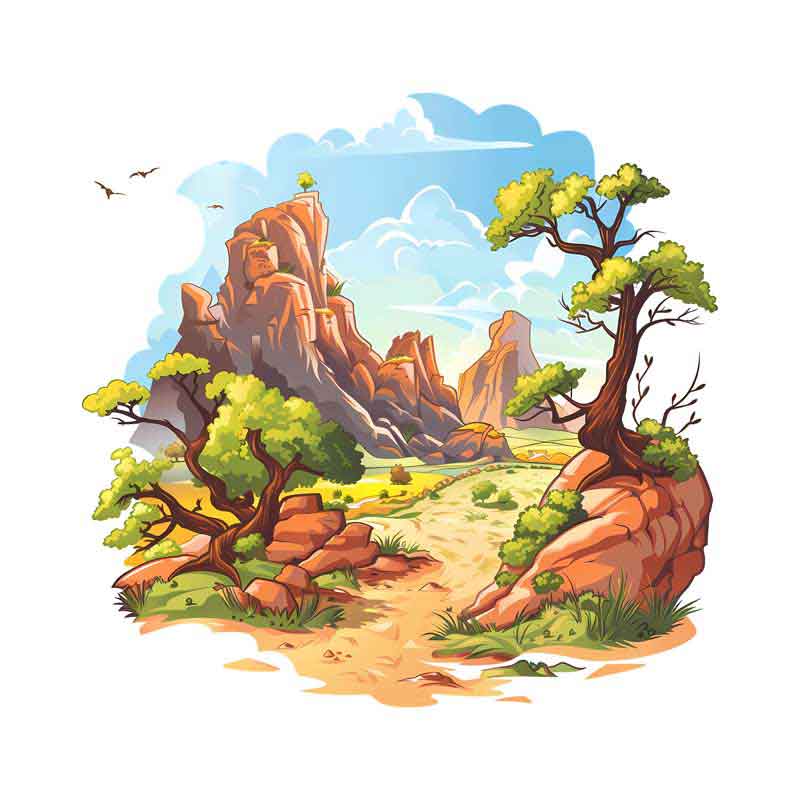 دانلود طرح منظره کوهستانی