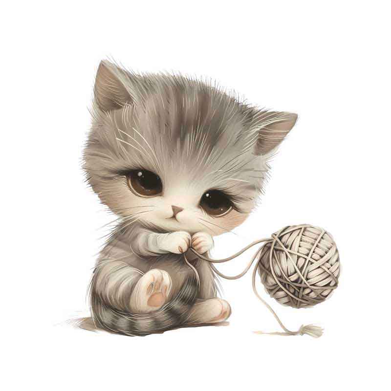 دانلود طرح بازی بچه گربه با نخ