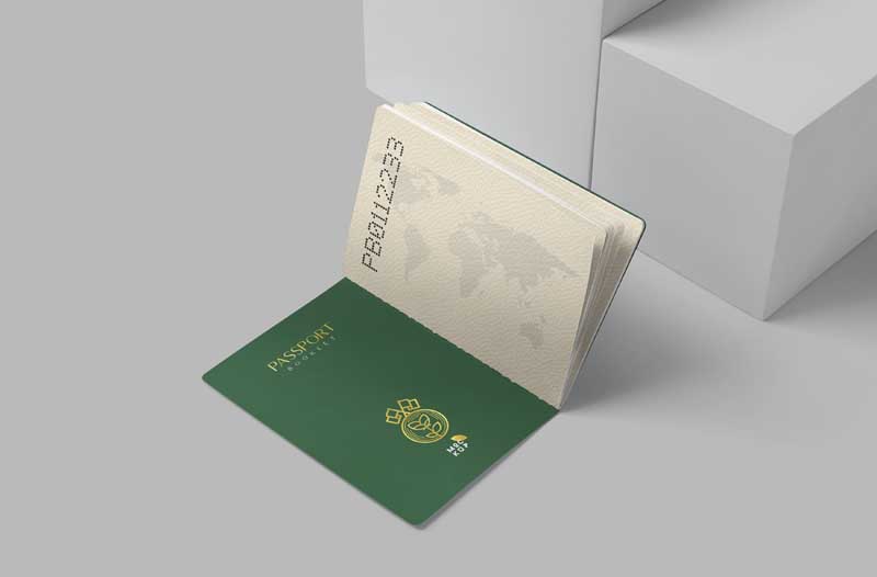 دانلود موکاپ گذرنامه باز