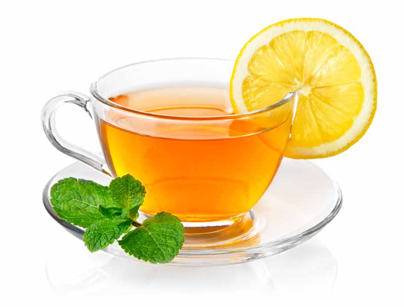 تصویر لارج فرمت از چای با نعنا