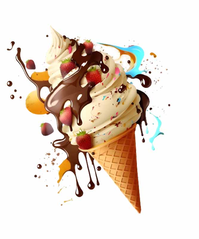 دانلود طرح بستنی قیفی شکلاتی