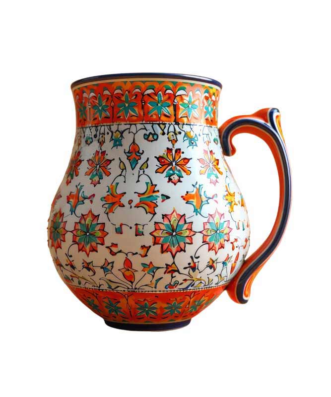 دانلود طرح پارچ چینی گل دار