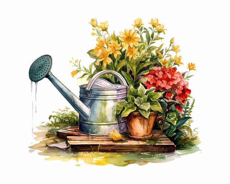دانلود طرح گل و آبپاش
