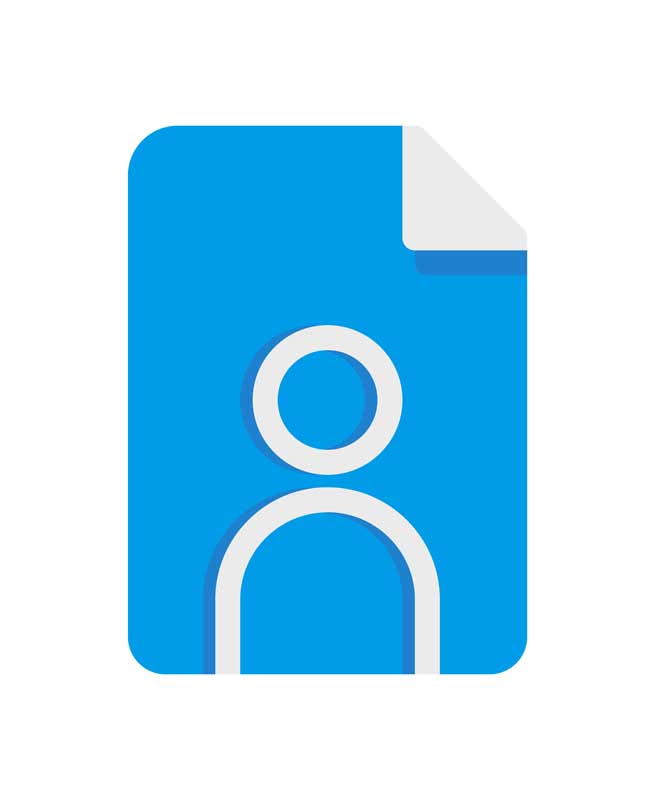 دانلود طرح آیکون فایل مخاطبین