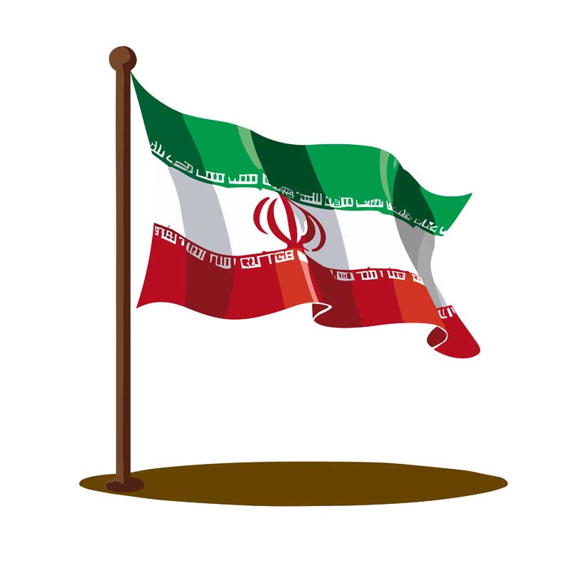 دانلود طرح پرچم ایران با سایه