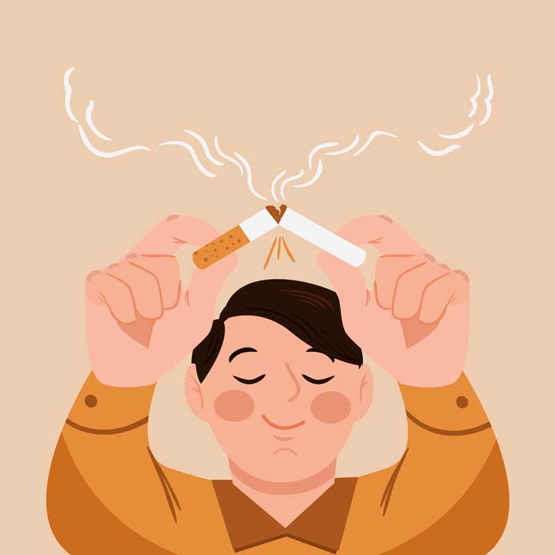 طرح لایه باز پس زمینه شکستن سیگار