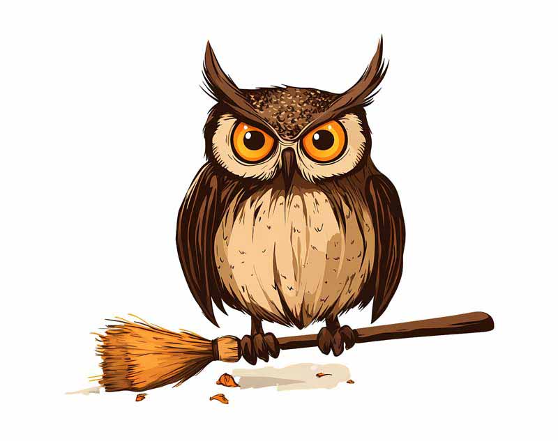دانلود طرح جغد روی عصای جادوگر