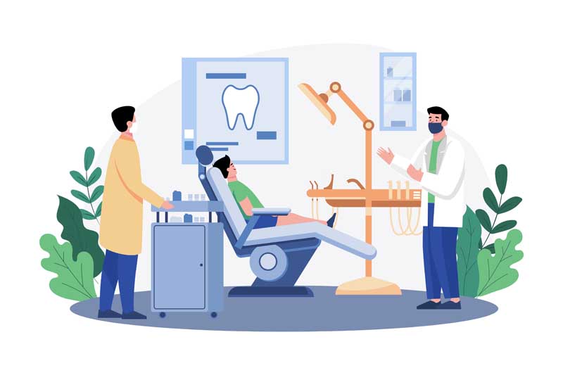 دانلود وکتور مفهومی مطب دندانپزشک