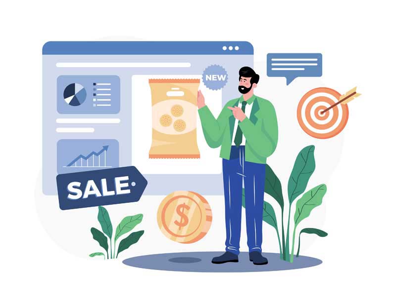 دانلود وکتور مفهومی فروش آنلاین