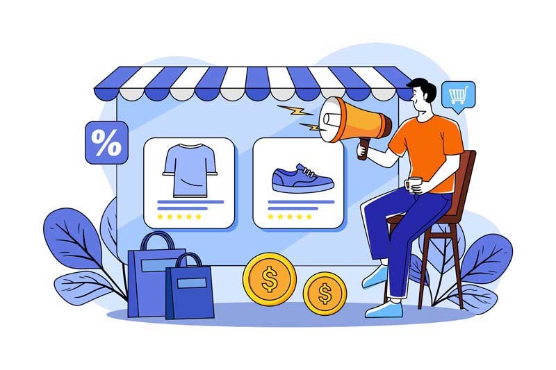 دانلود وکتور مفهومی فروش اینترنتی