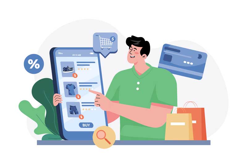 دانلود وکتور مفهومی خرید آنلاین