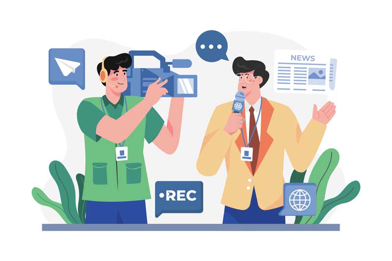 دانلود وکتور مفهومی ضبط خبر