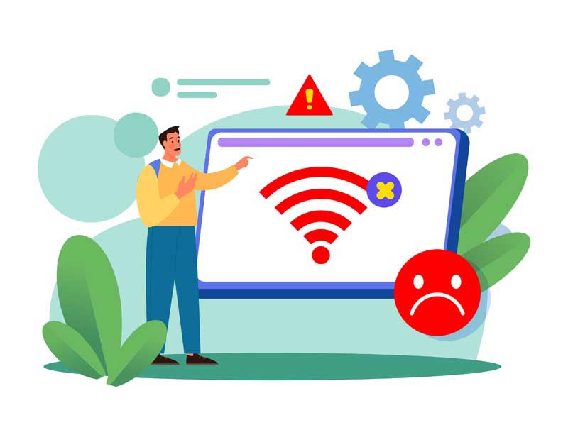 دانلود وکتور مفهومی خرابی اینترنت