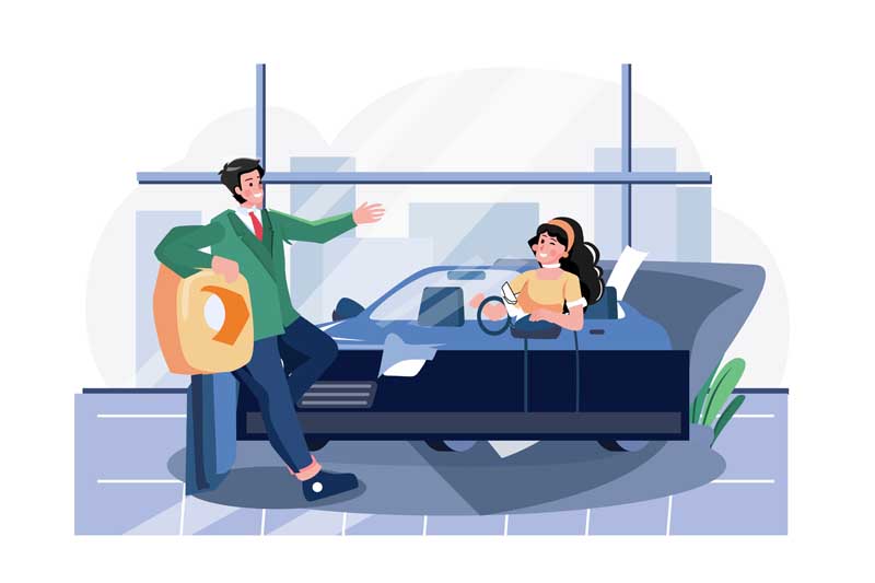 دانلود وکتور مفهومی گالری اتومبیل