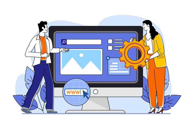 دانلود وکتور مفهومی تنظیمات اینترنت