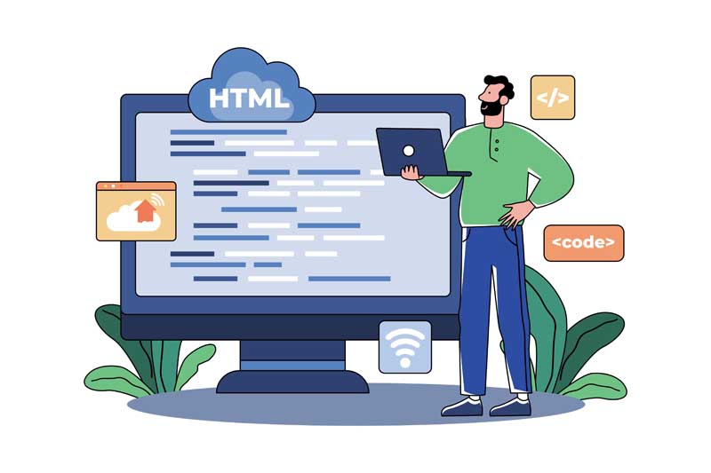 دانلود وکتور مفهومی برنامه نویس سیستم