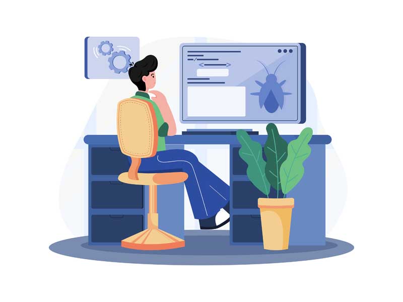 دانلود وکتور مفهومی برنامه نویس کامپیوتر