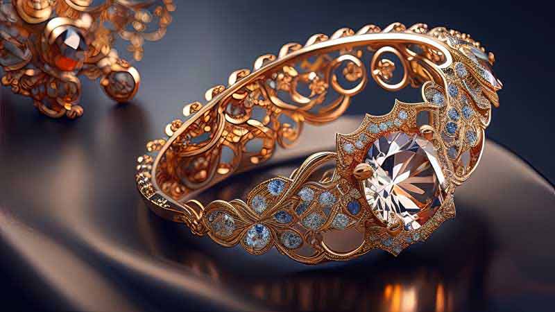 دانلود تصاویر با کیفیت دستبند طلایی