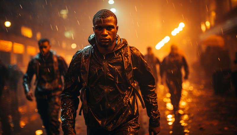 تصویر با کیفیت سربازان زیر باران