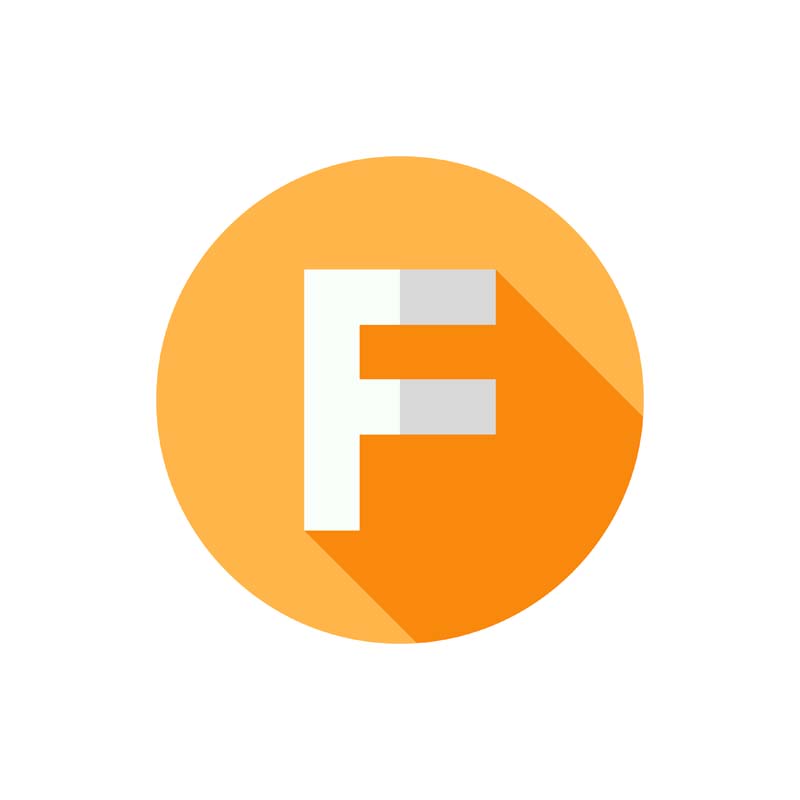 دانلود طرح آیکون حرف F