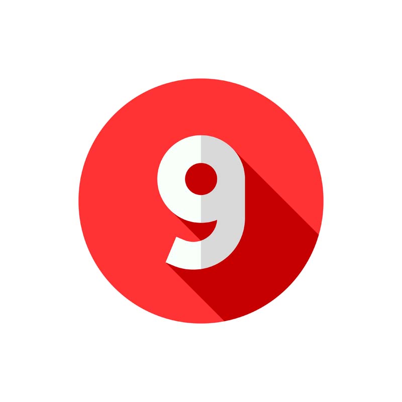 دانلود طرح آیکون عدد 9