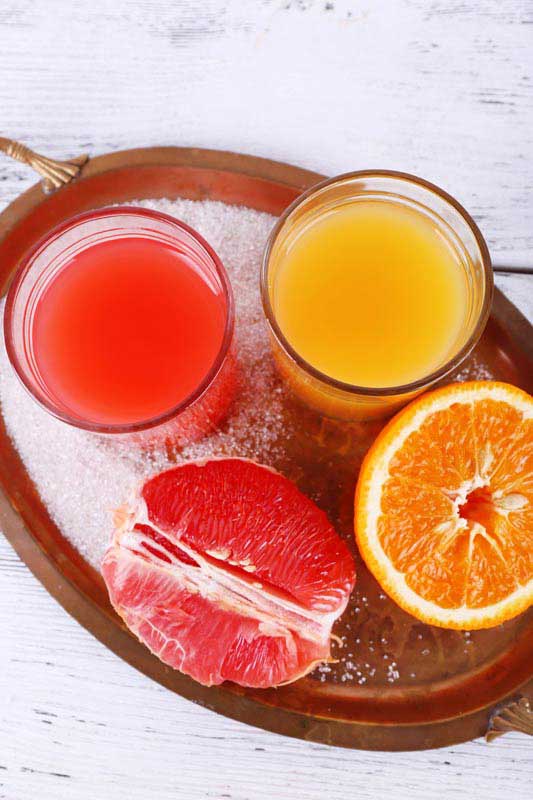 تصویر زیبا از پرتقال خونی و آب پرتقال
