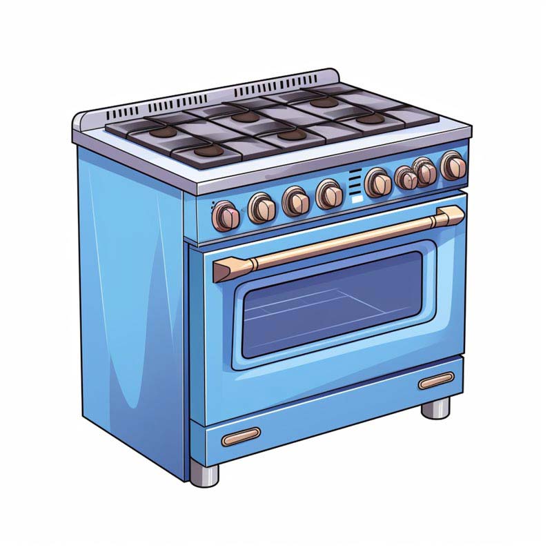 عکس با کیفیت اجاق گاز آبی